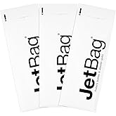 Jet Bag Mono - (Set of 3) The Original Reusable, Protective and Absorbent Bottle Bags for Wine, Growlers or other Liquids Made in the USA!,White
