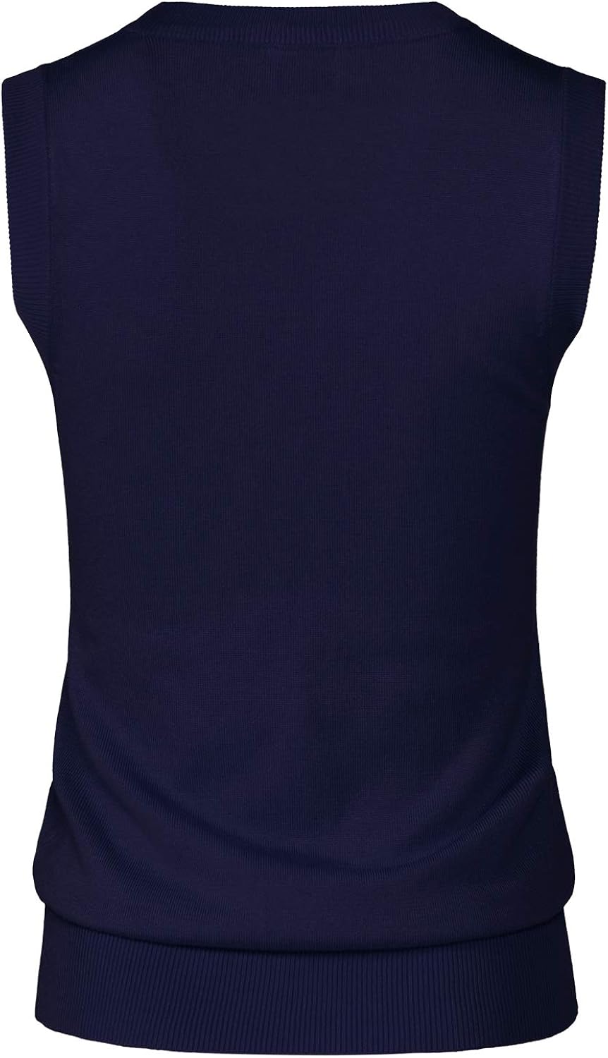 JSCEND Women's Solid Basic V-Neck Sleeveless Soft Stretch Pullover Sweater Vest Top at  Women’s Clothing store