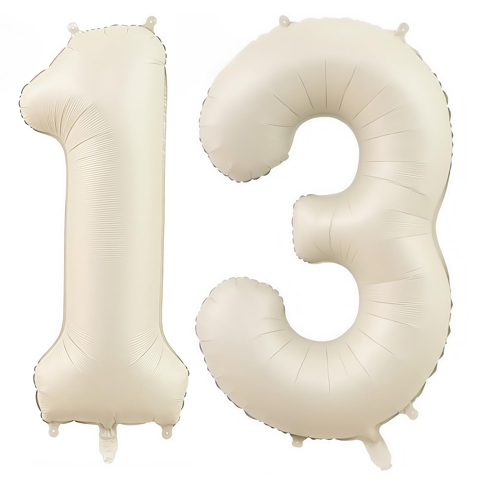 Photo 1 of Cream Number 13 Balloons,40 Inch 13 Balloons Giant Helium Foil Mylar Beige 13 Balloon Number for Birthday Party Anniversary Decorations