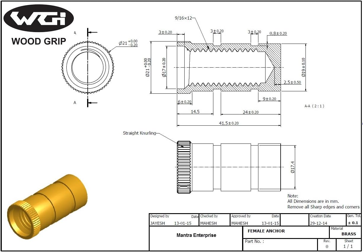 Wood Grip Brass Anchor for Pool Safety Cover - 10 Pack: Garden & Outdoor