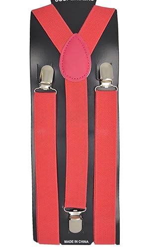 coral tie and suspenders