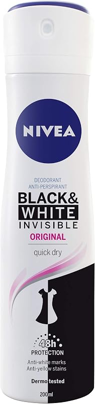 NIVEA Spray Black & White invisibile originale – 200 ML – 6 pezzi