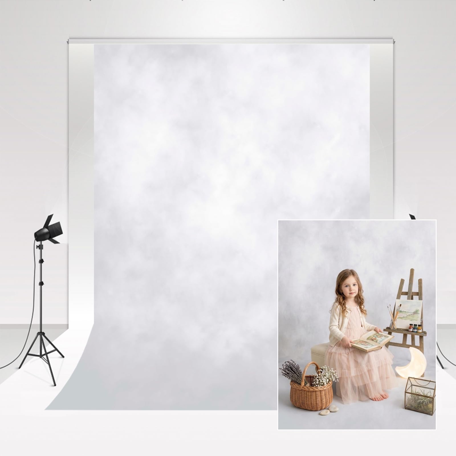 Kate Photography Backdrop White 1.5x2.2m Retro Photo Stusio Smoked Grey Portrait Backdrop For Newborn Portrait Shooting Photographic Background