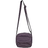 GOQUFOY Canvas Small Crossbody Bags for Women Men Shoulder Purses with Zipper Cute Mini Women's Handbags Phone Purse