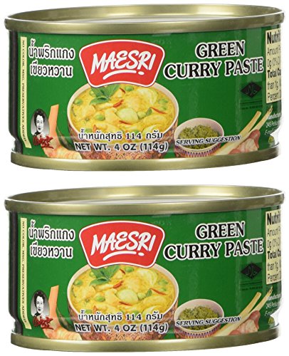 Maesri Thai Green Curry Paste - 4 oz x 2 cans