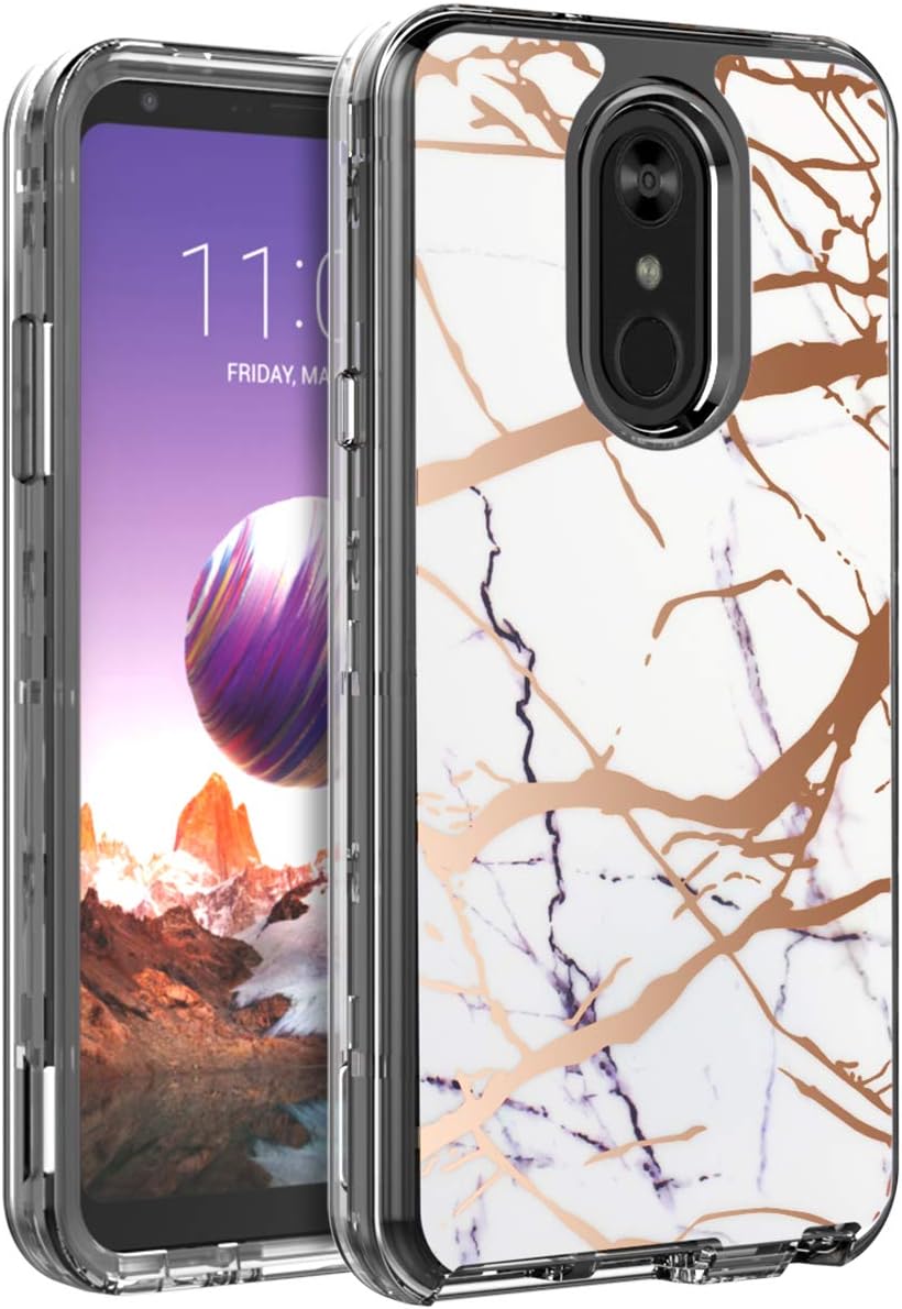 Best Lg Stylo 3 Plus Case White Marble