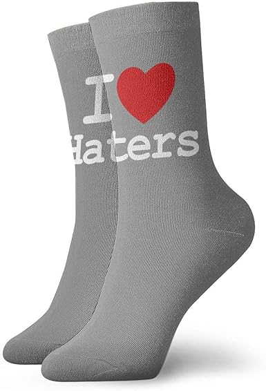 I Love Haters Socks Men S Women S Athletic Soccer Dress Socks Winter Warm Crew Socks At Amazon Women S Clothing Store