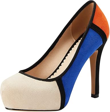 multi colored heels amazon