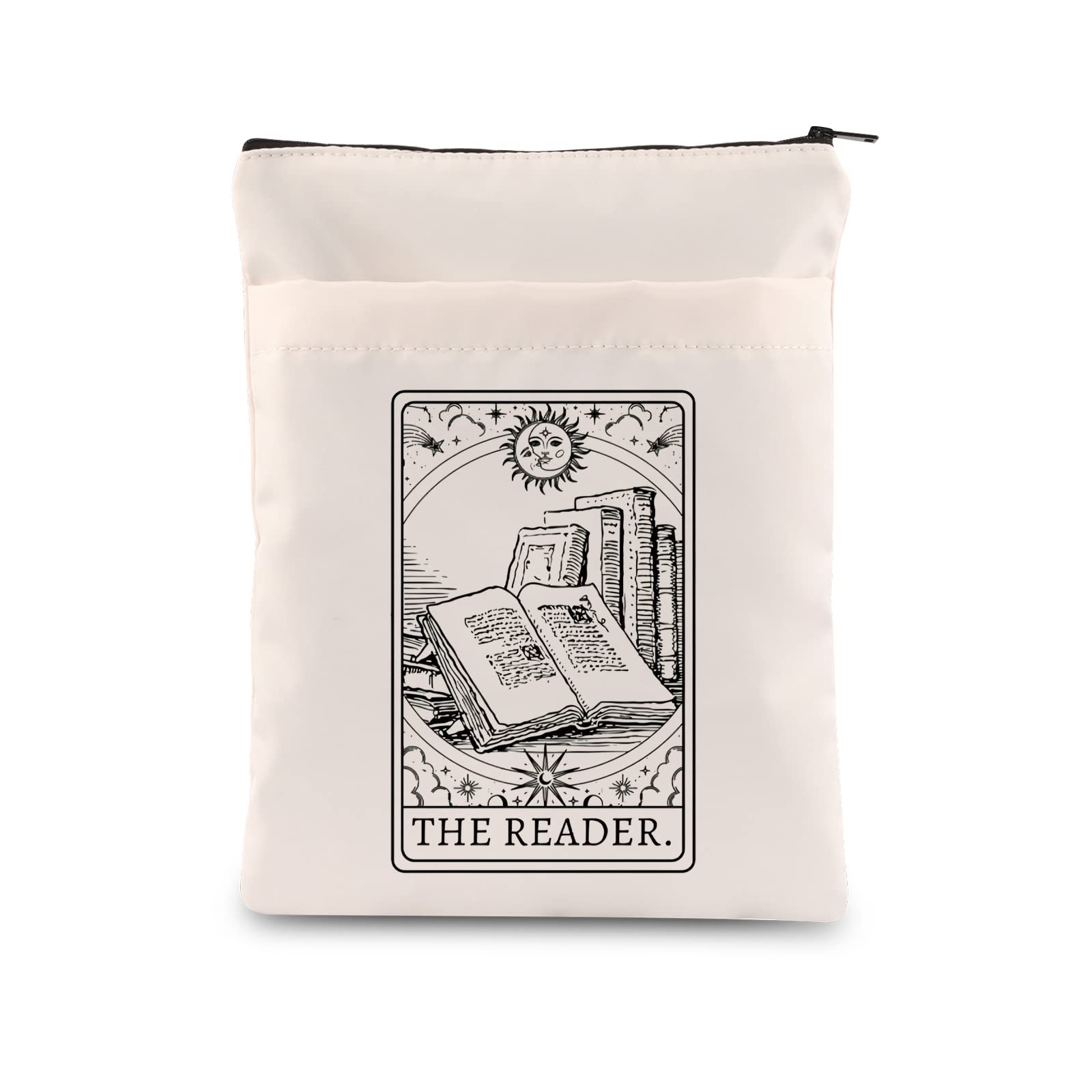 The Reader Tarot Card Bag Book Lovers Gifts Tarot Card Book Sleeve Reader Book Covers for Soft Cover Books Bookish Book Pouch (The Reader)