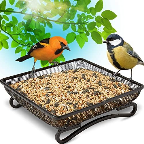 Ground Bird Feeder Tray for Feeding Birds That Feed Off The Ground