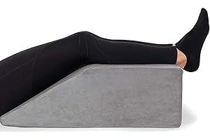 ALLSETT HEALTH Leg Elevation Pillow - Memory Foam Leg Elevating Pillow | Leg Rest Wedge - Leg Pillow Elevation Blood Circulation | Relieves and Recovers Foot & Ankle Injuries | Foot Elevation Pillows for Swelling