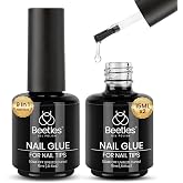 Beetles Gel Polish 9 in 1 Gel Nail Glue for Clear Acrylic Nail Tips | 2Pcs 15ml Long Lasting Nail Gel Kit for False Nails Tips, Base Blooming Nail Gel, U V Light Required, Gift for Women