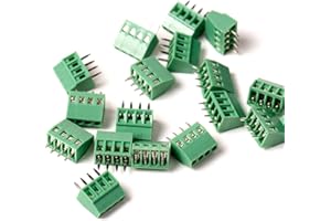 20pcs E-Simpo® 2.54mm 4P PCB Screw Mount Wire Terminal Block Connector 0.1in Pitch 24-12AWG 150V6A Rated CE Rohs (2.54mm 4P)
