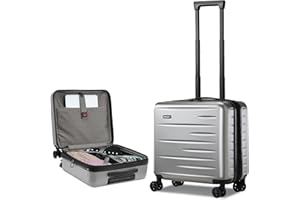 CENSIEN 16 Inch Carry On Luggage Airline Approved, Expandable Lightweight ABS+PC Hard Shell Suitcases with 360° Spinner Wheels, TSA Lock, YKK Zippers (Dark Gray, 1 PC)