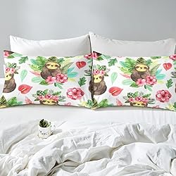 Erosebridal Cartoon Sloth Comforter Set Kawaii