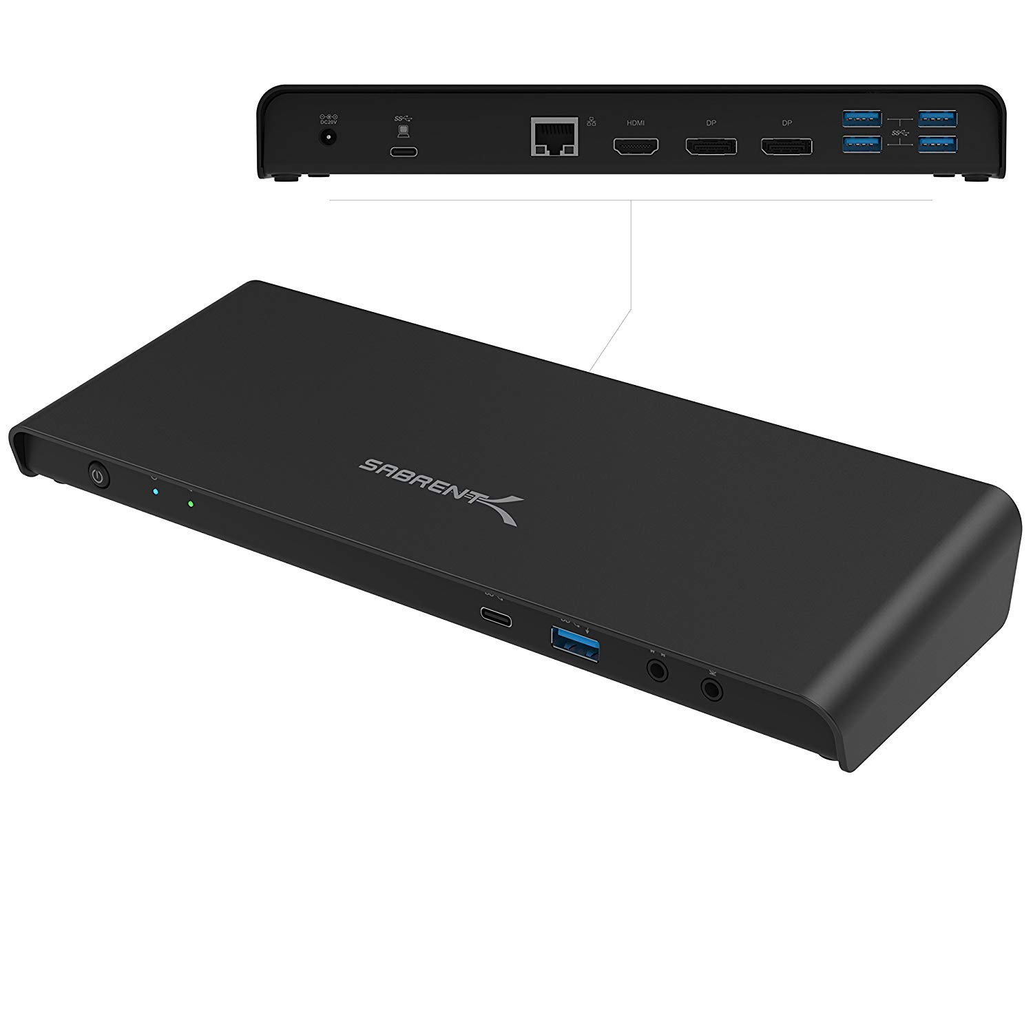 Sabrent 10 Port USB Type-C Triple 4K Display Docking Station with