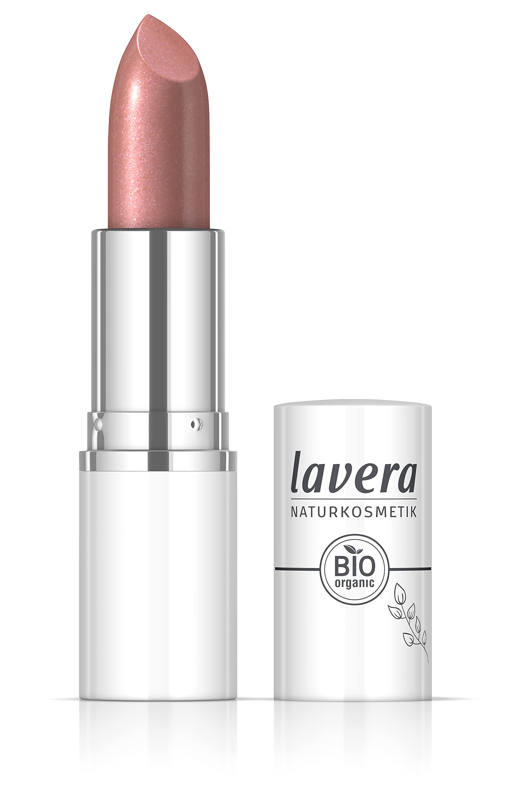 lavera Candy Quartz Lipstick -Rosewater 01 - Intense Glow - light texture - Up to 6 hours hold - Vegan - Natural cosmetics (1x 18 g)