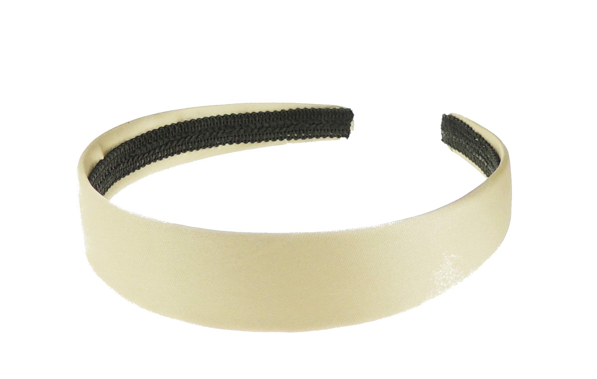 GIRLS School Uniform Birthday Party Bag Dance Recital Play Drama Wedding Flower Girl Special Occasion Hair Plain Satin 2.5cm Short Long Hair Headband Alice Band Hairband (Gold)