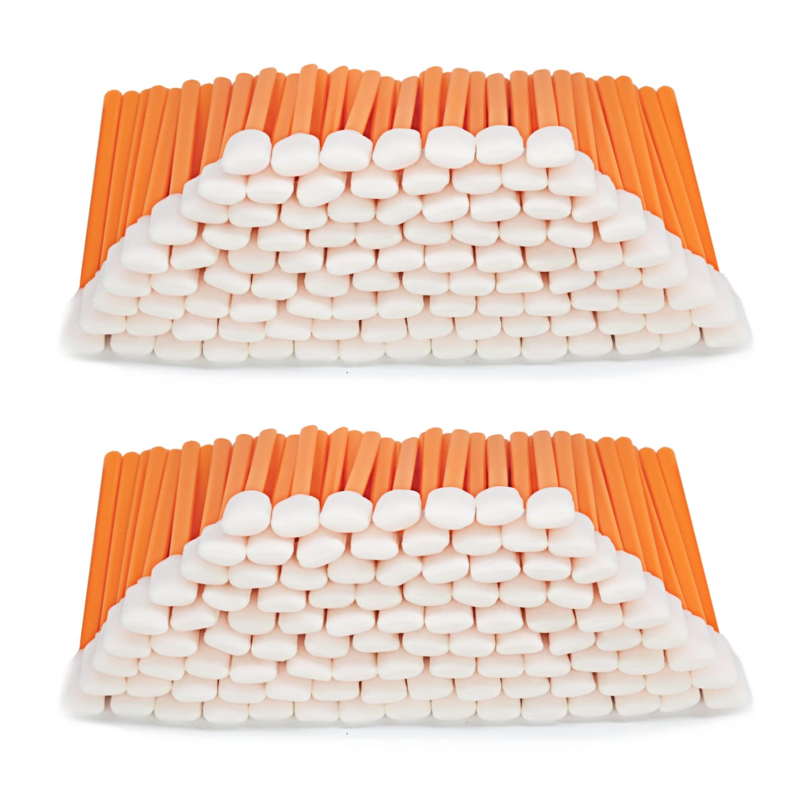 200pcs 5.11" BVN Foam Cleaning Swab Sticks for Printer Cleaning Swabs, Inkjet Printer, Camera, Optical Lens, Guns, Electronics and Many Uses, Orange