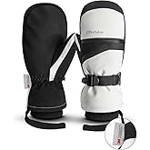 Winter Snow Ski Mittens for Men Women-Snowboard Mittens Waterproof Cold Weather Insulated Mitts Gloves Snow Sports