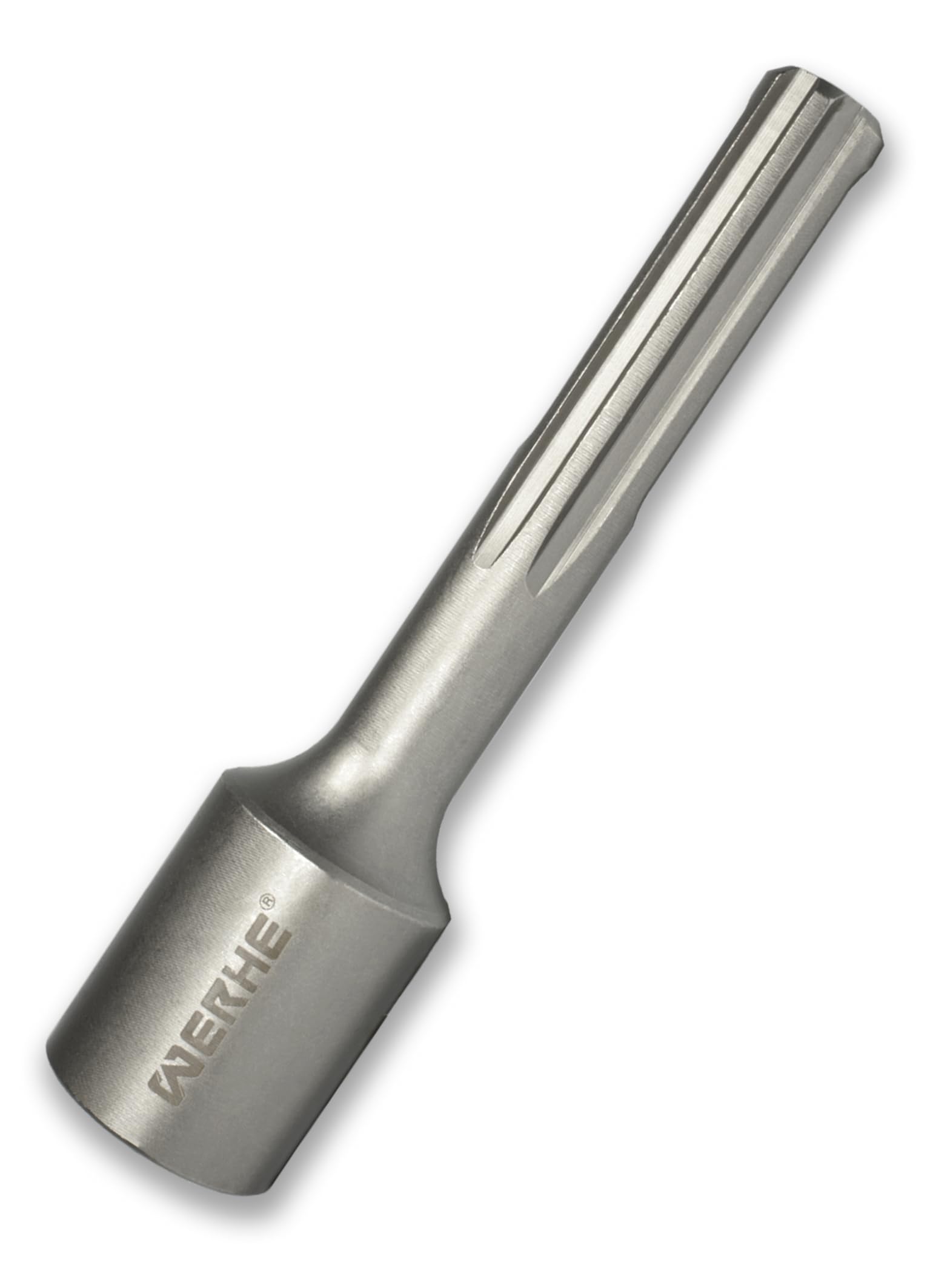 WERHE SDS-Max Ground Rod Driver for Deep Ground Rods and Earthing Rods – Inner Ø 25,5 mm, 162 x 35,5 mm – Compatible with Rotary Hammers – Robust Steel for Efficient Grounding Work