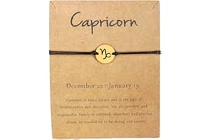 XUN Zhe Silver Zodiac Bracelet Constellation Sign Bracelet for Women.12 Astrology Horoscope Bracelet/Anklet Friendship Couple Jewelry with Card