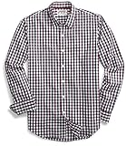 Goodthreads Mens Standard-Fit Long-Sleeve Checked Shirt, Red Tannin, Large