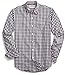 Goodthreads Mens Standard-Fit Long-Sleeve Checked Shirt, Red Tannin, Large