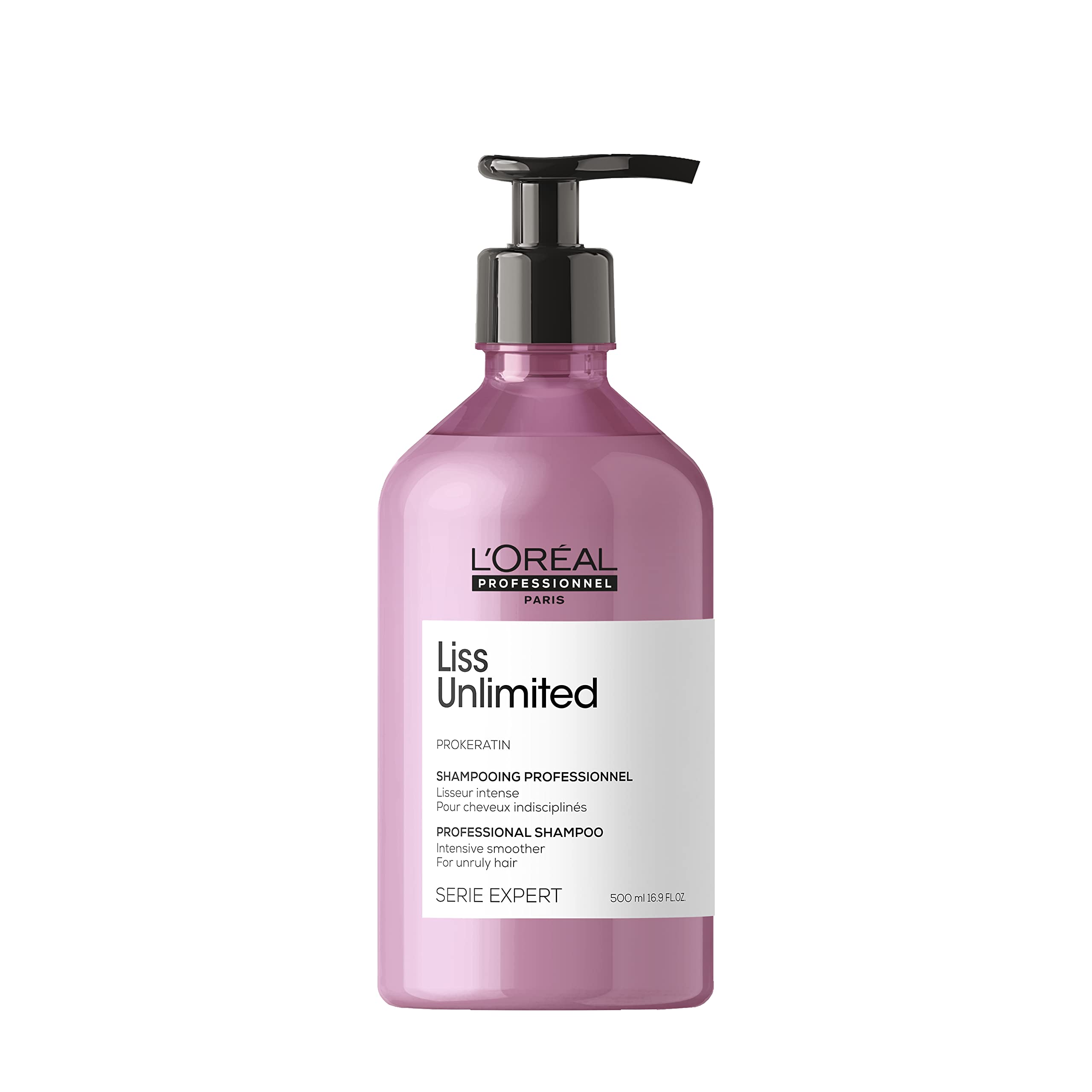 L'Oréal Professionnel | Smoothing Shampoo for Rebellious & Unruly Hair, Anti-Frizz, Liss Unlimited, Expert Series, 500 ml
