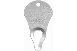 THE TICK KEY The Original Tick Key - Tick Detaching Device - Portable, Safe and Highly Effective Tick Detaching Tool (Silver)