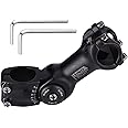 FOMTOR 25.4mm Adjustable Stem 90mm 0~60 Degree UNO MTB Adjustable Handlebar Stem for Most Mountain Bike Road Bike (Fit for 1'' Handlebar)