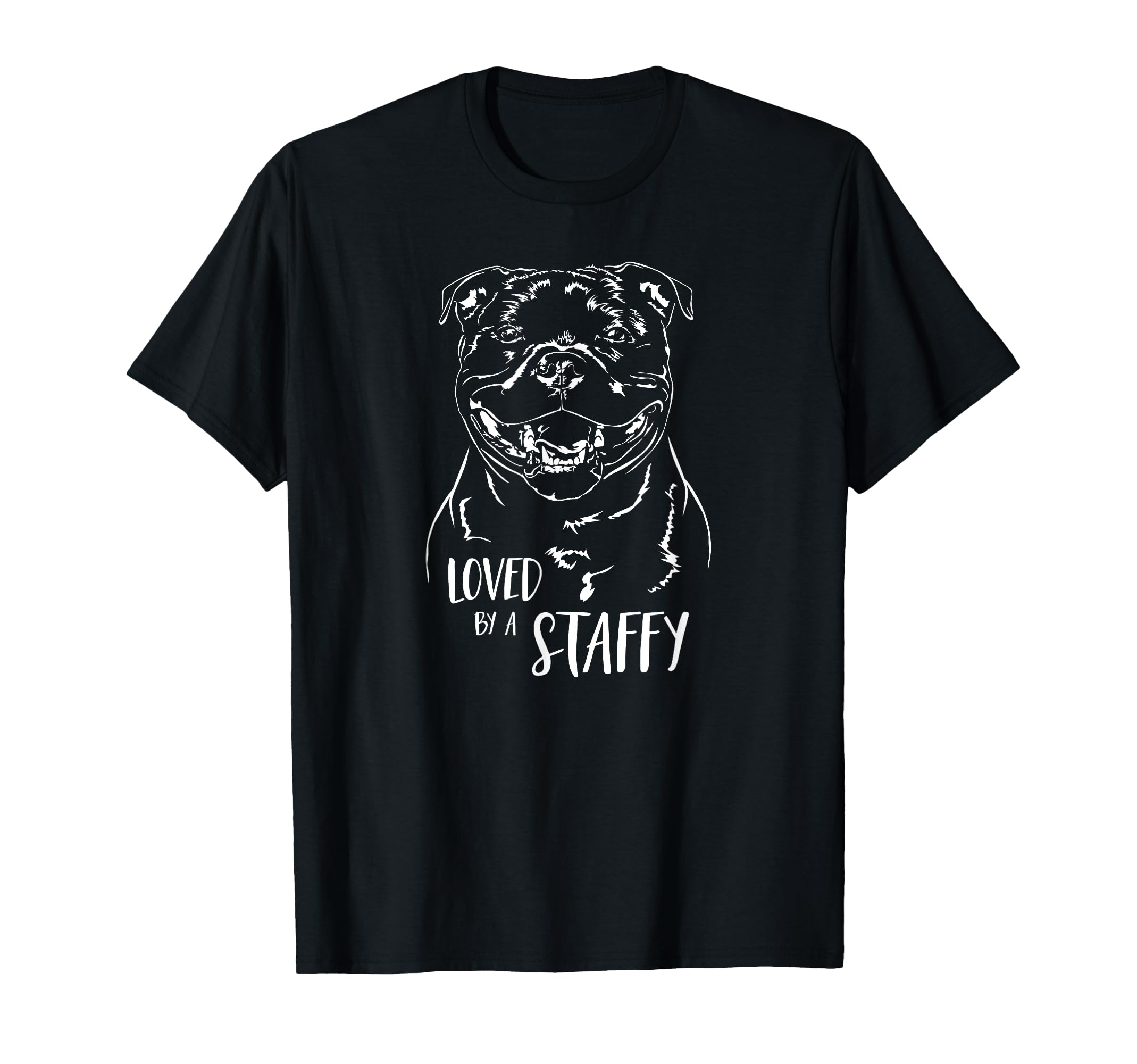 Staffordshire Bull Terrier loved by a staffy dog saying T-Shirt