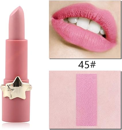 Moonuy Rouge à Lèvres 12 Couleurs Chic étoile Matte Rouge à