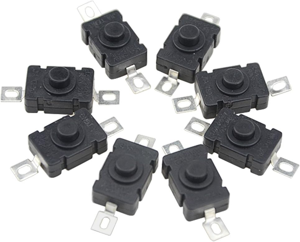 WMYCONGCONG 25 PCS Latching Push Button Switch 1.5A 250V AC Self-Lock Switch for Torch Flashlight 18 x 12mm - Image 4