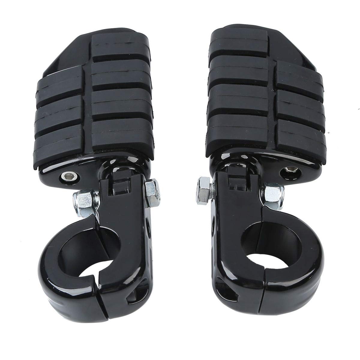 TCMT Universal 32mm Foot Pegs Mount Fits For Harley Touring Road King Street Glide Road Glide Electra Glide Softail Sportster XL 883 1200 Dyna with 1.25" Engine Guards