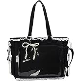 Ita Crossbody Tote Bag, Pin Display Bag with Insert, Cute Messenger Bag, Tote Bags with Zipper Ruffle, Y2k Aesthetic Trendy