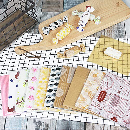 Homemade Candy and Chocolate Making - includes 6 cartoon candy cartons and 200 candy papers, Nougat Candy Wrapping Paper, Chocolate Wrappers, Greaseproof Wax Paper Suitable for Christmas, Halloween - Thumbnail 4