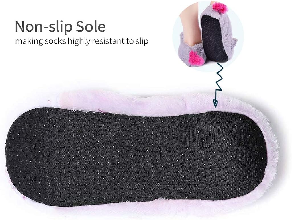  | Panda Bros Womens Cozy&Warm Animal Slipper Socks with Grippers-House Socks | Slippers