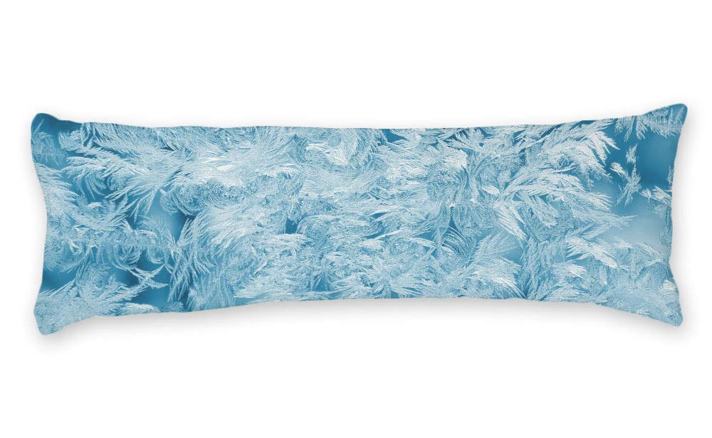 Amazon Com Ice Leaves Long Body Pillow Case Silky Shiny Satin