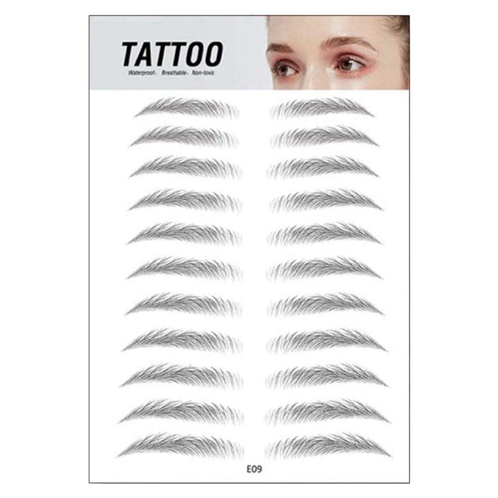 ZARQ Eyebrow Stickers, 4D Hair-like Authentic Eyebrows, Waterproof, Natural, Lazy Tattoo Eyebrows