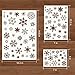 Mocoosy Christmas Snowflake Stencils Template, Snowflake Stencils for Painting on Wood Reusable, Plastic Christmas Craft Template for Spraying Window Glass Wall Door Xmas Holiday Snow Flake DIY Decor