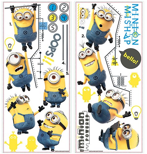 Roommates Rmk2107Gc Despicable Me 2 Growth Chart Peel And Stick Wall Decals