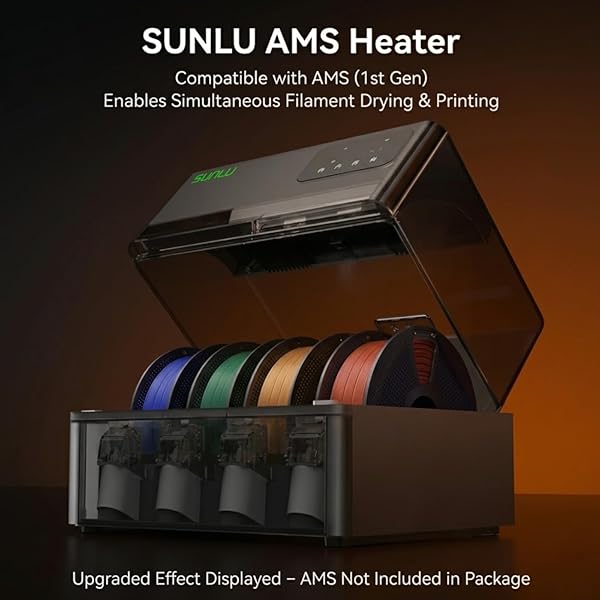 SUNLU AMS HEATER UPGRADE FOR BAMBU LAB AMS,ADD ACTIVE DRYING FUNCTION TO YOUR AMS,PREVENT WET 3D PRINTER FILAMENT & CLOGS,ENABLES DRYING WHILE PRINTING,EASY PLUG & PLAY INSTALLATION (AMS NOT INCLUDED)