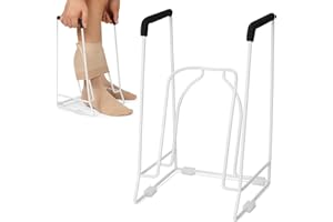 HIUMTREE Stocking Donner – Adaptive Dressing Aid for Compression Socks, Large Sock Aid Tool for Calves 18–20", Easy Socks Helper for Seniors, Fits JOBST, SB SOX, CHARMKING, FITRELL, Bluemaple, COOLOVER – White