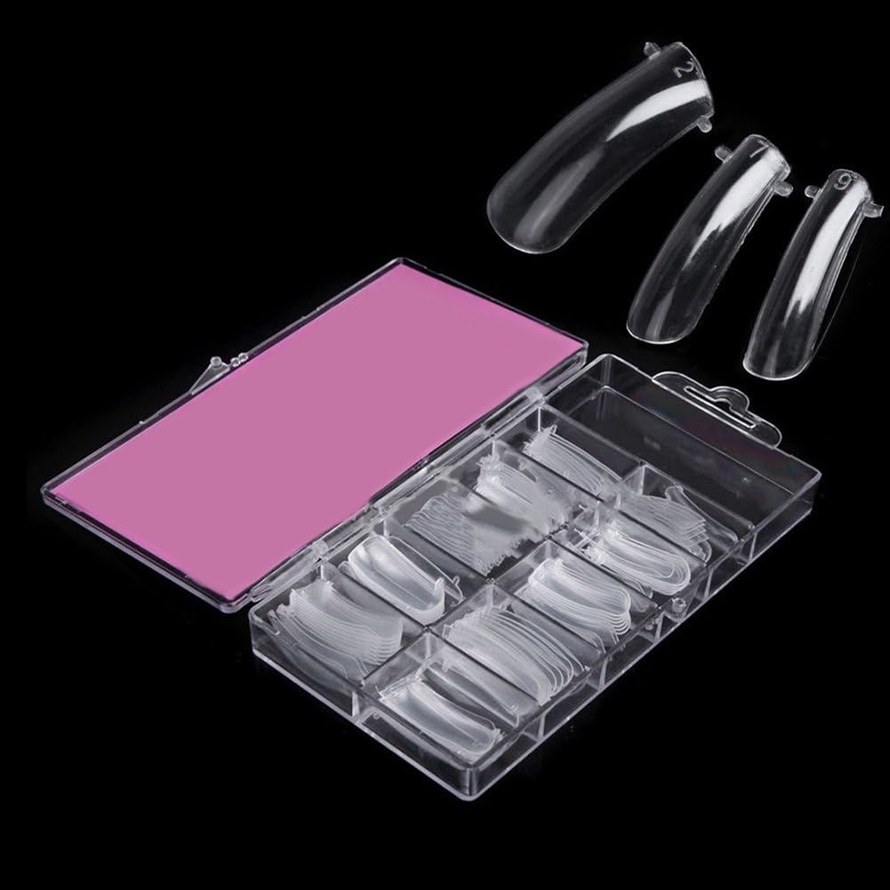 shyymaoyi Clear Acrylic Forms False Nail Tips Mold DIY Nail Art Tools 120pcs