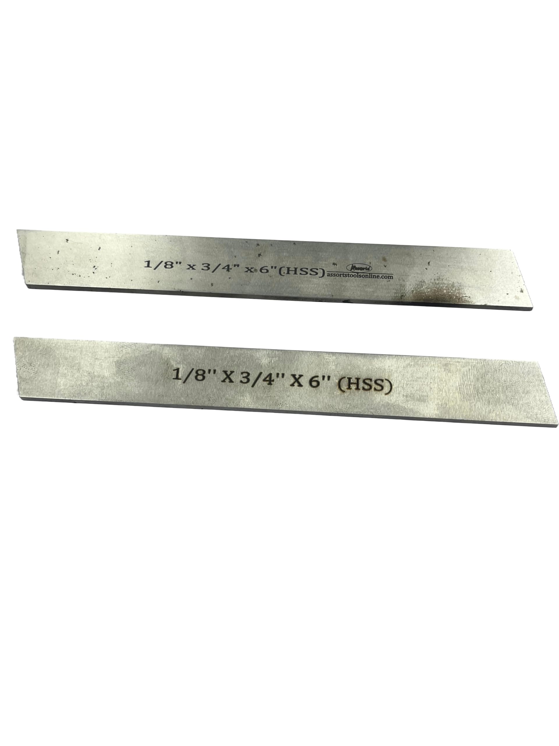 ASSORTS Set of 2 HSS Blades 1/8" x 3/4" x 6" – Hardened & Ground Parting Cut-Off Blades for Lathe Tool Holders (High-Performance HSS)