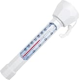 SplashTech Floating Buoy Pool Thermometer with Jumbo EZ Read Display &amp; Cord- Shatter Proof- Swimming Pool Maintenance Equipment for Indoor or Outdoor Swimming Pool, Hot Tub, Jacuzzi, Spa