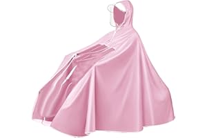 equlup Universal Motorcycle Raincoat, PVC Electric Battery Bike Raincoat Rain Poncho Long Full Body Rain Poncho