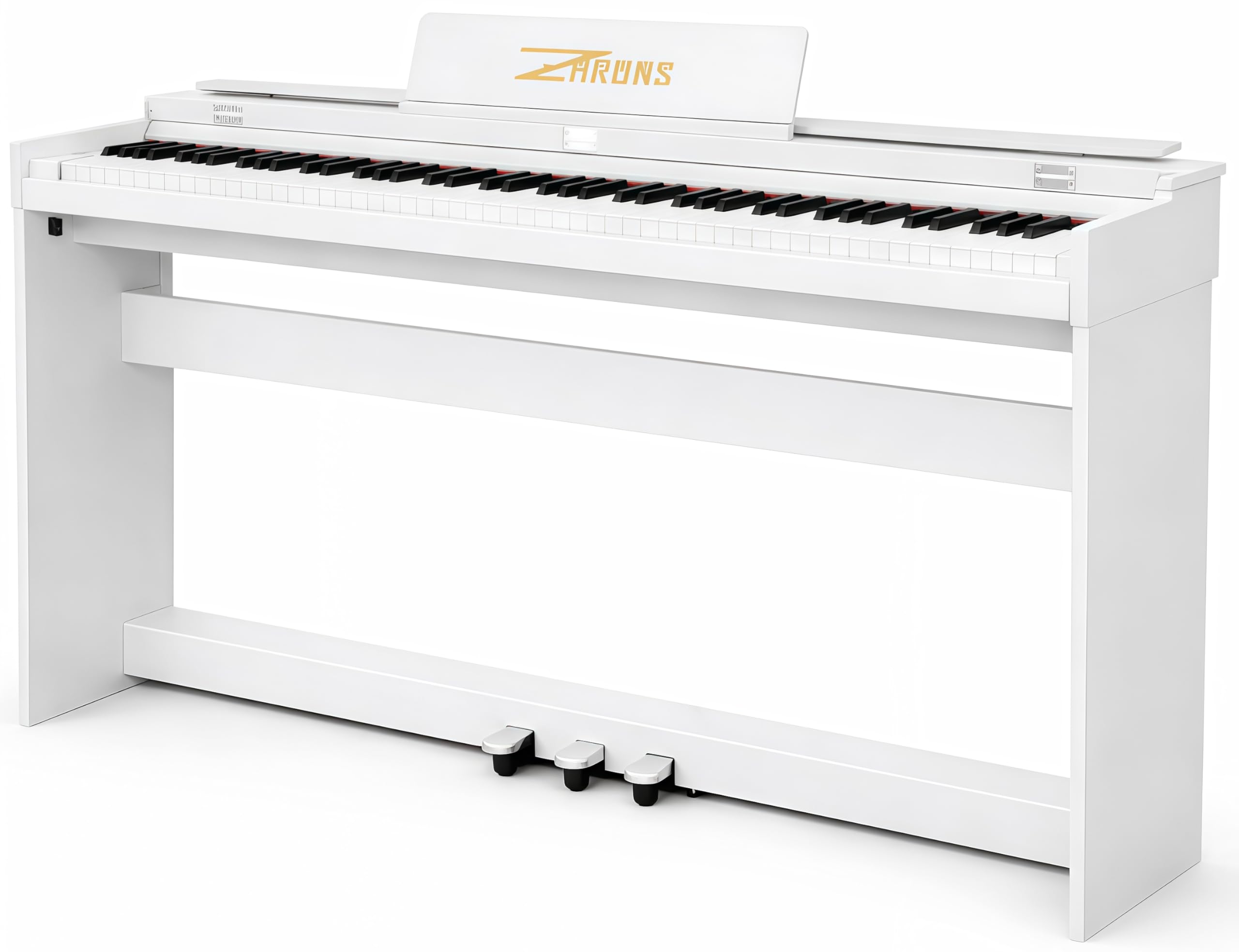 Photo 1 of *Scratches* ZHRUNS Digital Piano 88 Key Full-Size Weighted Keyboard, Wooden Classic Upright Electric Piano with Headphone Jack, Piano Stand, 3 Pedal, Suitable for Beginner, Professional