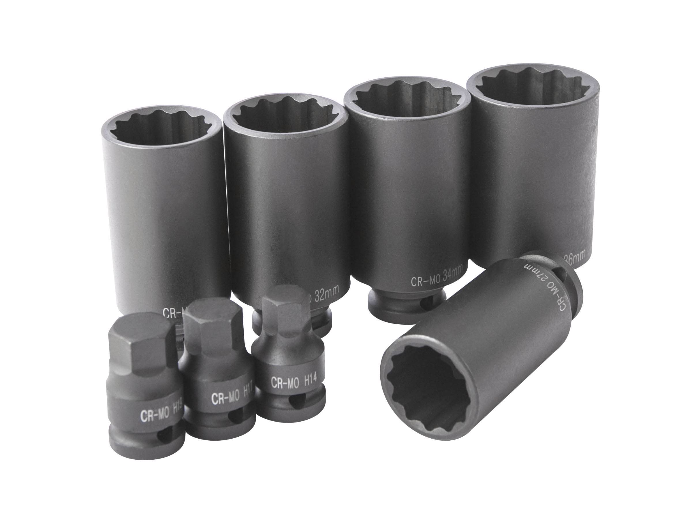 Impact Socket Bit Set Hub and CV Joint, 1/2 inch Drive